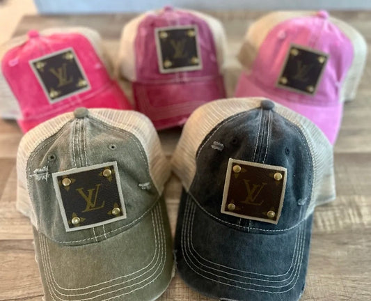 Upcycled LV color hats