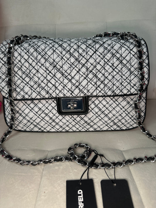 Karl Lagerfeld Tweed quilted bag