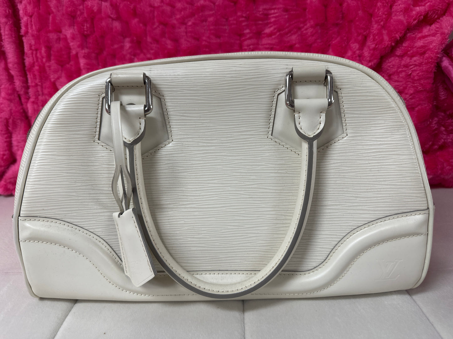 LV ivory bowling bag epi preloved #120