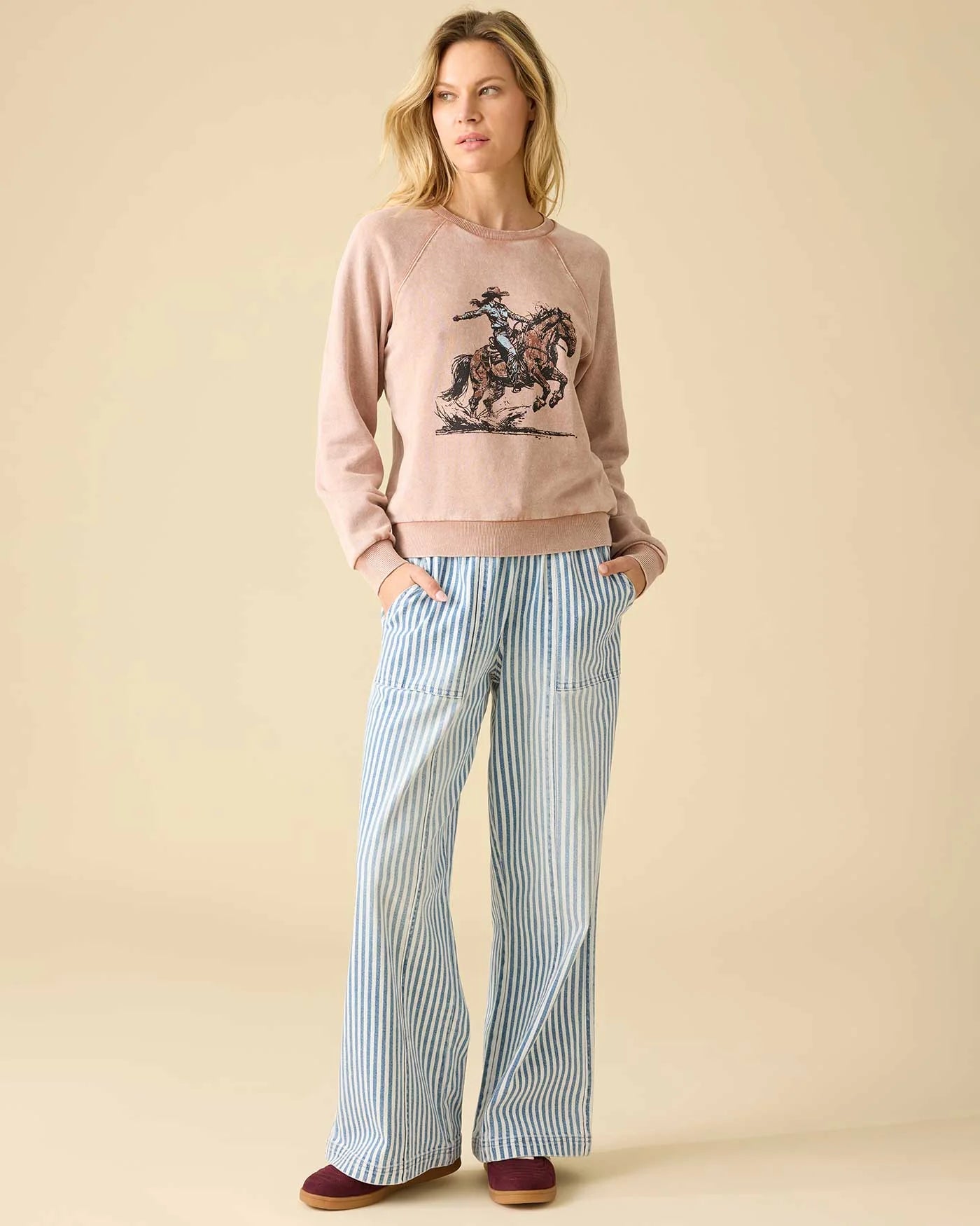 Triana wide leg pull on pant Flag and Anthem