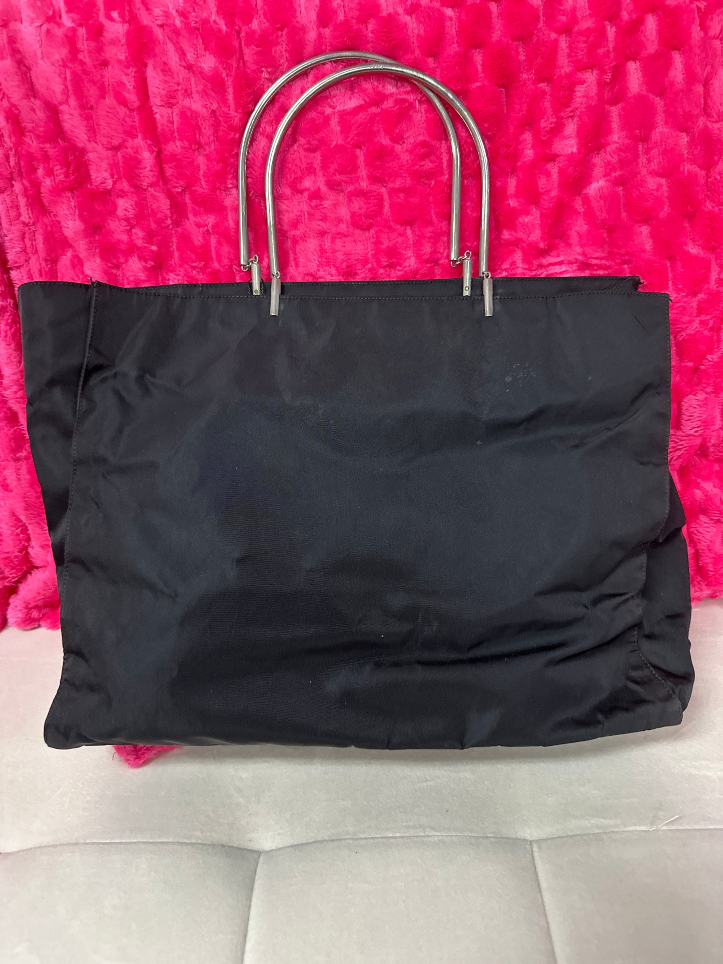pre lovedPrada nylon #198 small tear on back of bag #48