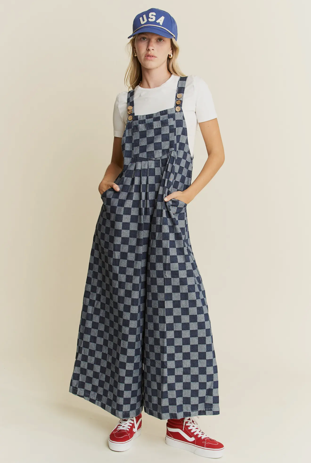 Checkered Overalls Jade byJane
