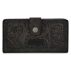 Wrangler Western Floral Tooled RFID Wallet