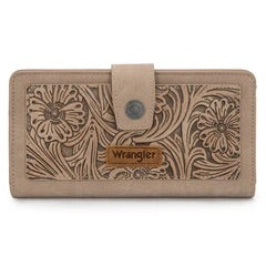 Wrangler Western Floral Tooled RFID Wallet