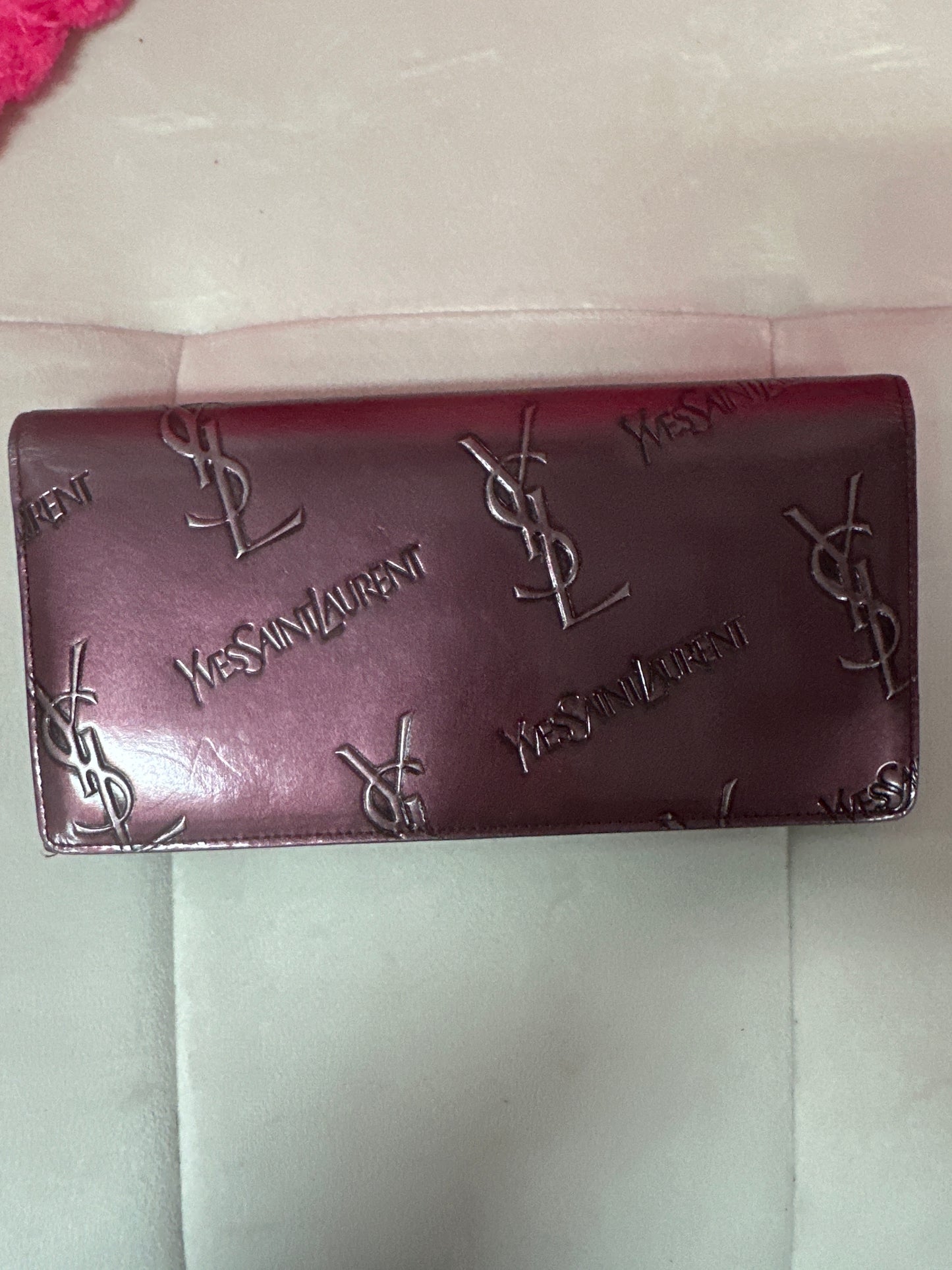 pre loved YSL Embossed long wallet #28