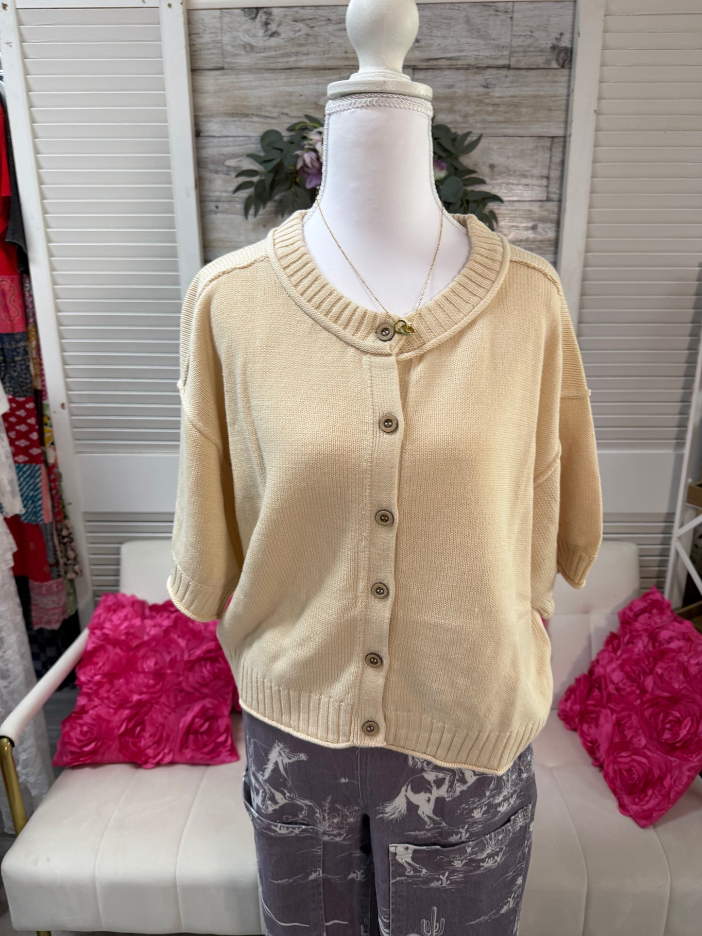 Lightweight button down sweater