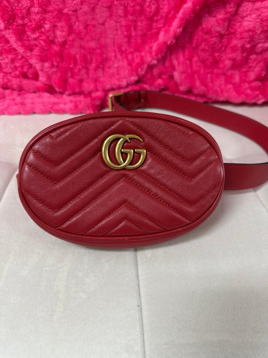 pre loved Gucci Red bum bag #49