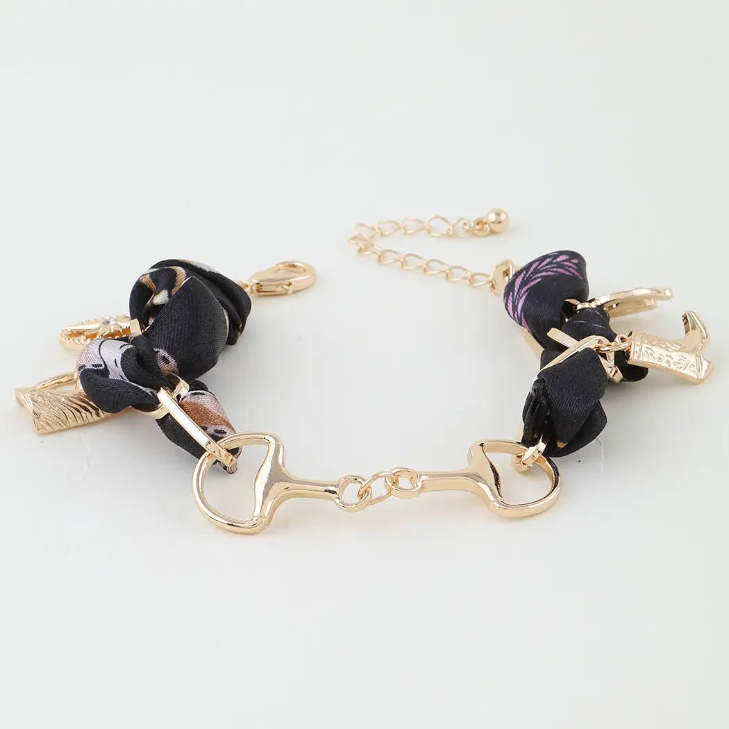 Horse bit charm bracelet