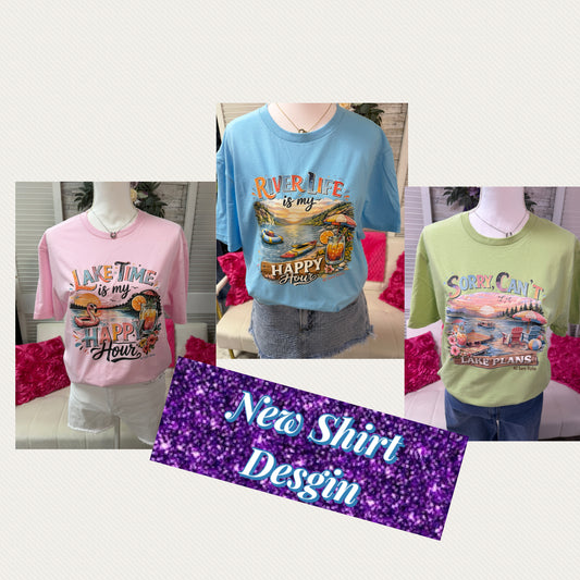 Lake and River Design T-shirts