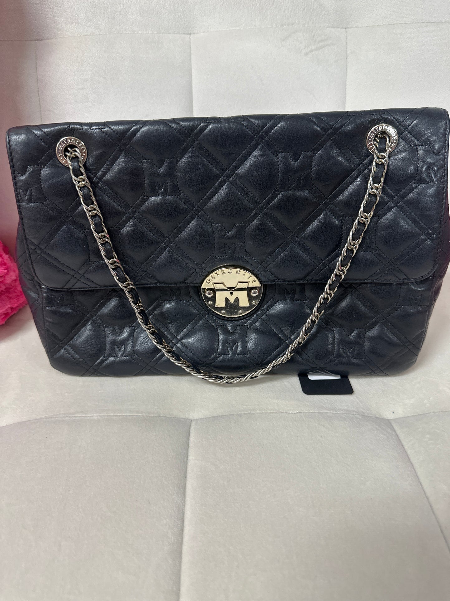 Pre loved Metro black quilted bag #14