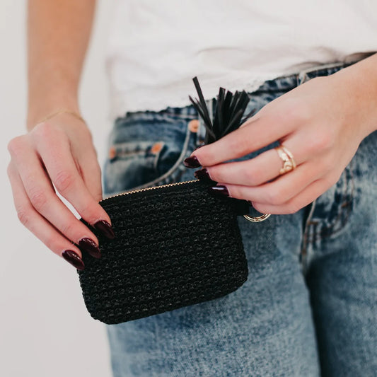 Raffia Clippable card holder