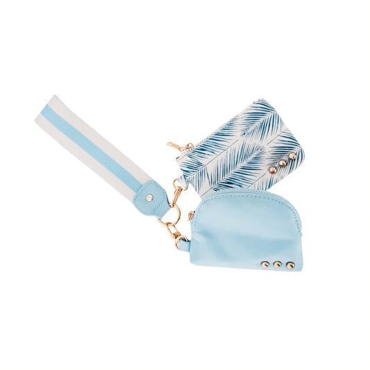Summer dual pouch wristlet