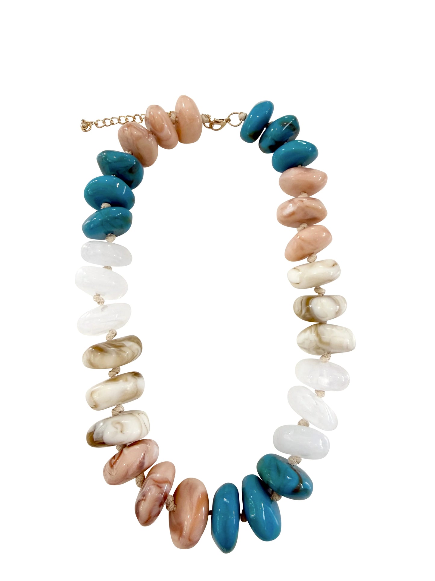 Delray Teal Chunky Necklace