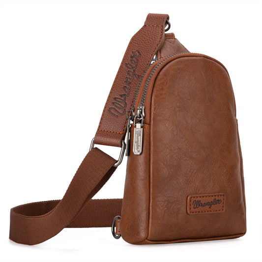 Wrangler sling bag brown
