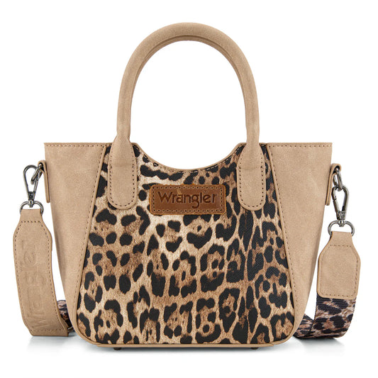 wrangler leopard small tote